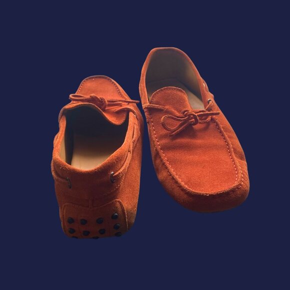 Tod’s Burnt Orange Suede Driving Loafers – Size 13.5 – Italian Luxury Slip-Ons - Picture 4 of 5